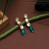 Green Color Kundan Necklace With Earrings (KN235GRN)