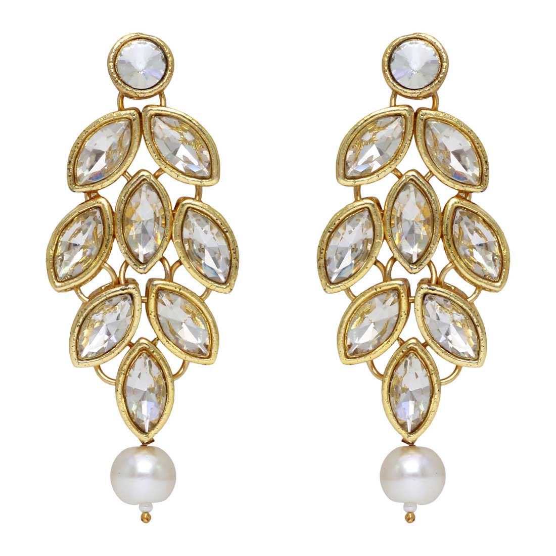 White Color Kundan Necklace Set (KN373WHT)