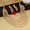 Gold Color Kundan Necklace Set (KN768GLD)