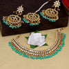 Rama Green Color Kundan Necklace Set (KN776RGRN)