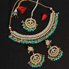 Rama Green Color Kundan Necklace Set (KN776RGRN)