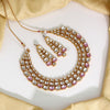 Pink Color Kundan Necklace Set (KN788PNK)