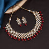 Red Color Kundan Necklace Set (KN797RED)