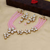 Pink Color Kundan Necklace Set (KN819PNK)