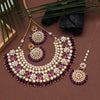 Purple Color Kundan Necklace Set (KN845PRP)