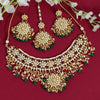 Green Color Kundan Necklace Set (KN858GRN)