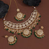 Green Color Kundan Necklace Set (KN858GRN)