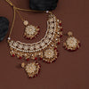 Maroon Color Kundan Necklace Set (KN858MRN)