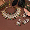 Maroon & Green Color Kundan Necklace Set (KN888MG)