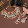 Peach Color Kundan Bridal Necklace Set (KN888PCH)