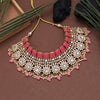 Pink Color Kundan Necklace Set (KN888PNK)