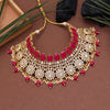 Rani Color Kundan Bridal Necklace Set (KN888RNI)