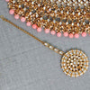 Peach Color Kundan Necklace Set (KN905PCH)