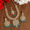 Firozi Color Kundan Necklace Set (KN988FRZ)