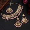 Peach Color Kundan Necklace Set (KN989PCH)