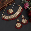 Red Color Kundan Necklace Set (KN989RED)