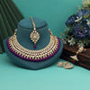 Purple Color Kundan Necklace Set (KN995PRP)