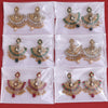Assorted Color 6 Pairs Of Matte Gold Earrings (MGE104CMB)