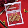 Maroon Color Lord Ganesha Rajwadi Matte Gold Earrings (MGE301MRN)