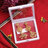 Gold Color Lord Krishna Matte Gold Earrings (MGE302GLD)