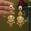 Rani & Green Color Meena Work Matte Gold Earrings (MGE304RNIGRN)