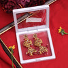 Maroon Color Lord Krishna Matte Gold Earrings (MGE305MRN)