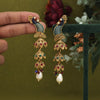 Multi Color Meena Work Matte Gold Earrings (MGE306MLT)