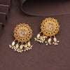 Gold Color Rajwadi Matte Gold Earrings (MGE307GLD)
