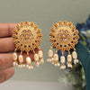Gold Color Rajwadi Matte Gold Earrings (MGE307GLD)
