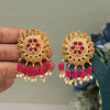 Rani Color Rajwadi Matte Gold Earrings (MGE307RNI)