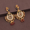 Rani Color Rajwadi Matte Gold Earrings (MGE309RNI)