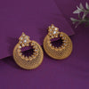 Gold Color Rajwadi Matte Gold Earrings (MGE311GLD)