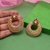 Rani Color Rajwadi Matte Gold Earrings (MGE311RNI)