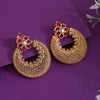 Rani Color Rajwadi Matte Gold Earrings (MGE311RNI)