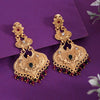 Rani & Green Color Rajwadi Matte Gold Earrings (MGE312RNIGRN)