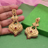 Rani Color Rajwadi Matte Gold Earrings (MGE312RNI)