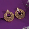 Gold Color Rajwadi Matte Gold Earrings (MGE313GLD)