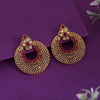 Rani Color Rajwadi Matte Gold Earrings (MGE313RNI)