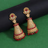 Rani Color Rajwadi Matte Gold Earrings (MGE314RNI)