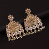 Gold Color Rajwadi Matte Gold Earrings (MGE316GLD)