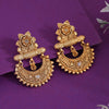 Gold Color Rajwadi Matte Gold Earrings (MGE318GLD)