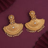 Gold Color Rajwadi Matte Gold Earrings (MGE319GLD)