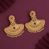 Rani & Green Color Rajwadi Matte Gold Earrings (MGE319RNIGRN)