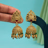 Maroon & Green Color Rajwadi Matte Gold Earrings (MGE326MG)