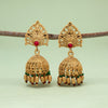 Maroon & Green Color Rajwadi Matte Gold Earrings (MGE326MG)