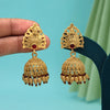 Maroon Color Rajwadi Matte Gold Earrings (MGE326MRN)