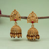 Maroon Color Rajwadi Matte Gold Earrings (MGE326MRN)