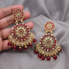 Maroon Color Rajwadi Matte Gold Earrings (MGE328MRN)