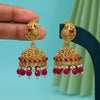 Rani Color Rajwadi Matte Gold Earrings (MGE329RNI)