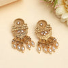 Gold Color Rajwadi Matte Gold Earrings (MGE330GLD)